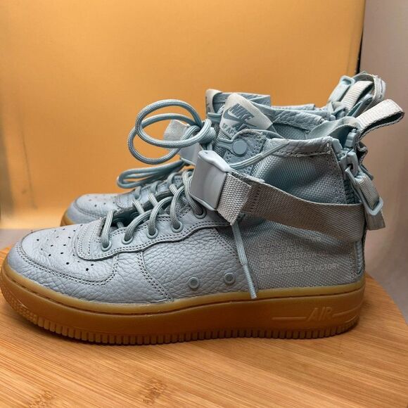 Nike SF AF1 Mid Air Force 1 (GS) Blue Sneakers AJ0424-401 Size 5Y Women 6.5 - Picture 6 of 9